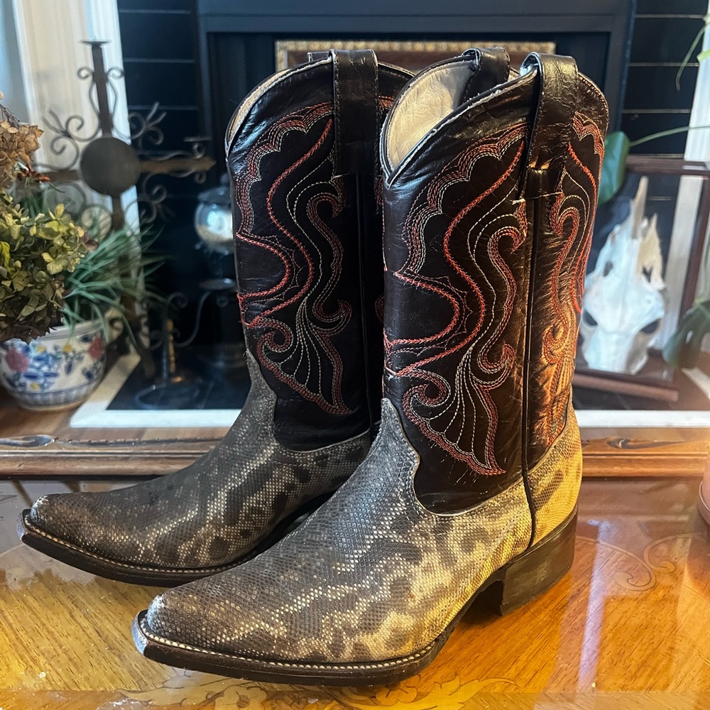 Vintage Unique Botas Mision de Santo Tomas Cowboy Boots size 6
